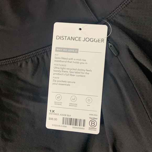 ATHLETA Distance Jogger In Dobby Black NWT - Picture 5 of 5